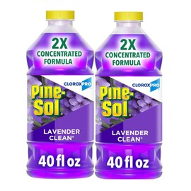 Pine-Sol 2X Concentrated Multi-Surface Concentrated Formula, All-Purpose Cleaner, Lavender Clean, Scent 40 Fluid Ounces (Pack of 2 total of 80 Fl oz) Makes 80 Gallons Of Cleaning Solution