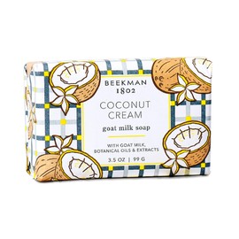 Beekman 1802 Beekman 1802 Coconut Cream Palm-Sized Bar Soap - Scented - 3.5 oz - Cleanses, Nourishes & Hydrates - Certified Microbiome Friendly - No Irritation - Good for Sensitive Skin