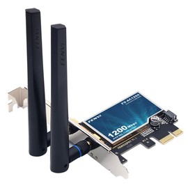 Fenvi AC1200 Wireless WiFi PCIe Card for Desktop PC - Dual Band 2.4Ghz & 5Ghz with Bluetooth 4.0 Adapter, Low Profile Bracket, Compatible with Windows 11/10/8/7, Gaming, Streaming, Home Office