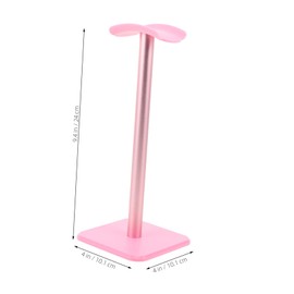 SHOWERORO Creative Headphone Display Stand Unique Over Ear Headset Holder for Desk Space Saving Earphone Rack Pink Durable Easy Tool Setup for Home Office Decor