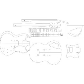 Electric Guitar Routing Template - SG