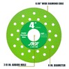 JTEX 4 Inch Diamond Angle Grinder Cutting Disc, 7/8" Arbor,