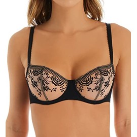 Aubade Women's Half-Cup Bra Balconette, Black, 30D