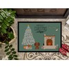 Caroline's Treasures CK7693MAT Red Brown Dachshund Christmas Everyone Doormat 18x27