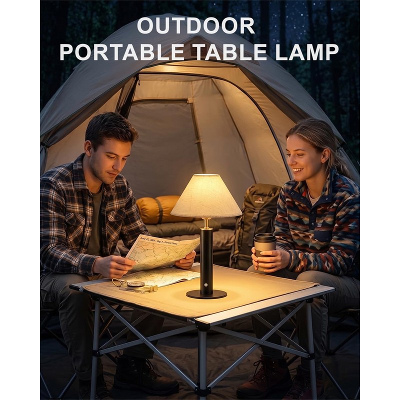 FRIDEKO Cordless Rechargeable Table Lamp Set of 2, Small Touch