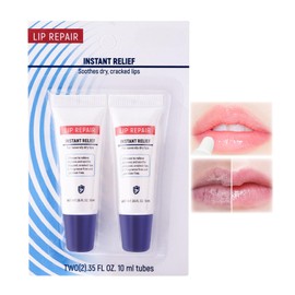 2PCS Lip Repair Ointment,Long Lasting Day Night Lip Balm Repair Cream, Moisture to Soothe Dry Chapped Lips,Hydrating Lip Plumper Daily Care Intensive for Cracked