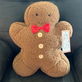 cupcakes & cashmere NEW Cupcakes and Cashmere Gingerbread Man Pillow NEW Christmas Holiday Home