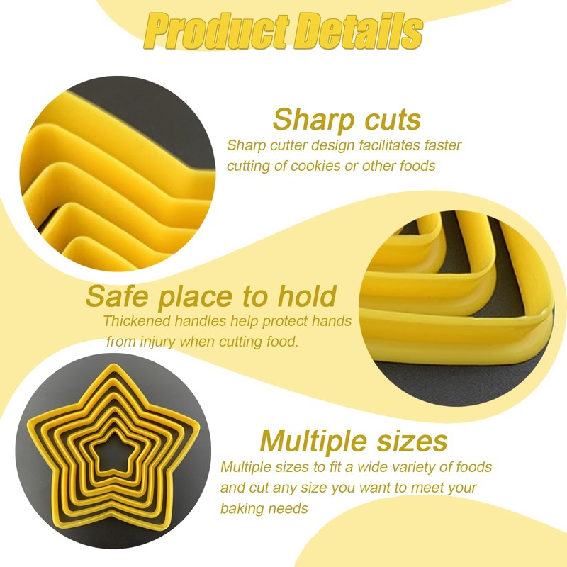 WYRGQIQN All-Inclusive Cookie Cutters Set 6Pcs Versatile The Cookie Cutter,