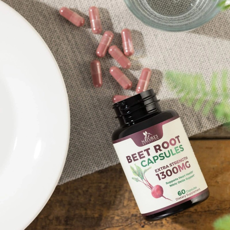 Beet Root Capsules Extra Strength 1300mg Beetroot Powder Extract