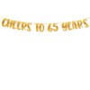 TOYVENTURES Cheers to Years Gold Glitter Banner - Happy Birthday