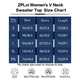 ZPLxi Women's V Neck Lightweight Sweaters Long Sleeve Solid Color Striped Jumper Shirts 2025 Casual Tunic Tops for Leggings (AU, Alpha, X-Large, Regular, Regular, Black)