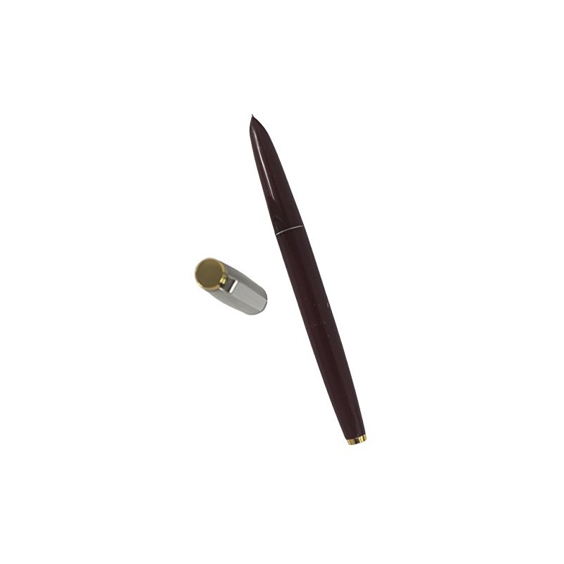 pluma ligera clásica fuente 329, tapa de plata, punta fina,
