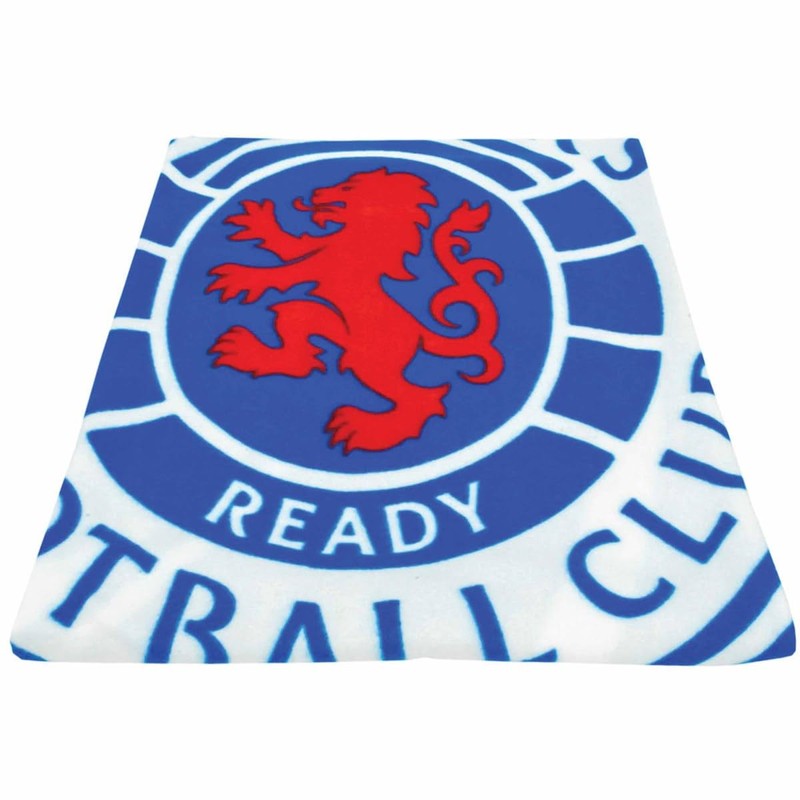 Rangers Glasgow F.C. Fleece Blanket - Super Soft, Blue, 127cm