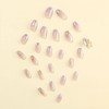 24 Pcs Nail Tips Glitter Crystal Butterfly Design Nail Stickers