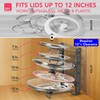Free-Standing Adjustable Pot Lid Organizer for Cabinet - Kitchen Storage