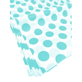 Flexicore Packaging | Polka Dot Gift Wrap Tissue Paper | Size: 15 Inch X 20 Inch | Count: 100 Sheets | Color: | DIY Craft, Art, Wrapping, Decorations (Aqua, 100 Sheets)