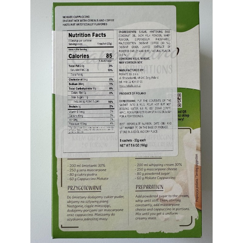 Mokate Cappuccino Hazelnut (150g/5.3oz)