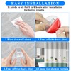 4 Pack Shower Curtain Clips, Windproof Shower Splash Guard，Self Adhesive