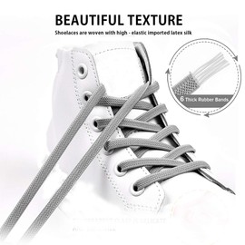 No Tie Shoelaces, Elastic Shoelaces for Adults/Kids，Elastic No Tie Shoe Laces yellow