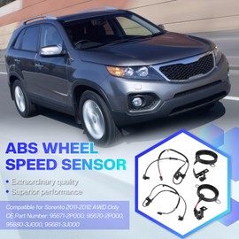 Alikali ABS Wheel Speed Sensor Replacement for Sorento 2011-2012 AWD OE 95671-2P000 95670-2P000 95680-3J000 95681-3J000 Premium Durable ABS Plastic with Fast Signal Transmission