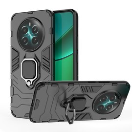 ESTH® Case for Realme 12 Plus 5G [360° Rotating Stand] [Military Grade Anti-Fall Protection] Cover Compatible with Magnetic Car Mount, Black