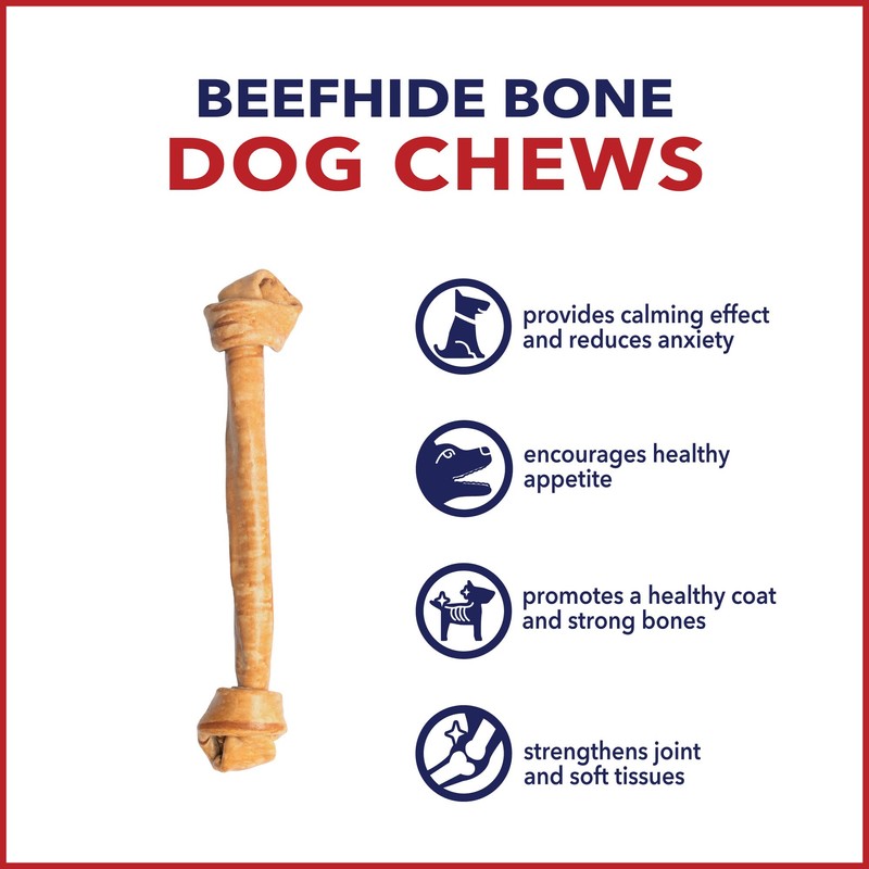 Pet Factory - Chicken Flavor American Beefhide Knotted Bone Dog