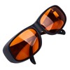 Safety Goggles 190 to 490nm Black Frame Orange Lens OD5