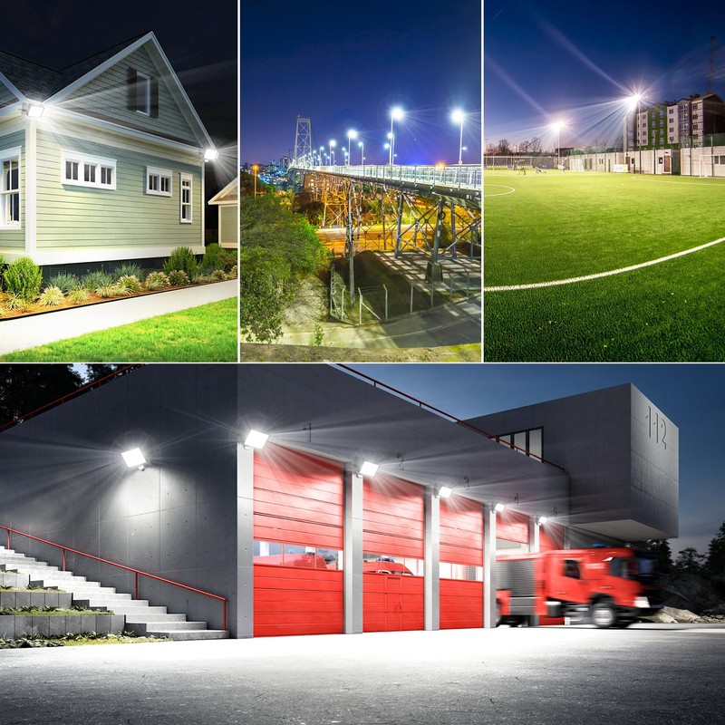 Sararoom 2Pack LED Flood Lights Outdoor, 100W 10000LM Super Bright