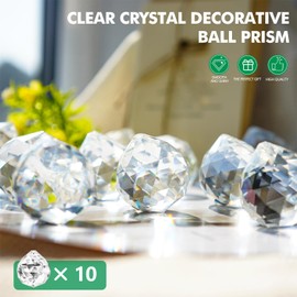 ZEERSHEE 10pcs Crystal Ball Prism Sun Catcher Rainbow Maker Pendants 40mm Decorative Ball Paperweight for Table Decor, Wedding Party Centerpieces