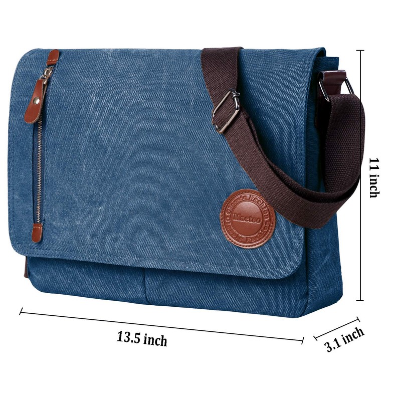 Bolsa de mensajero de lona clásico para hombres y mujeres,