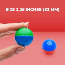 Capsule Vending Machine Colored Round Capsules Empty 50 pcs 1.26 inch - Gumball Machine Capsules Bulk Party Favor Containers - Easter Basket Stuffers Birthday Gifts Pinata Stuffers DIY Craft Supplies