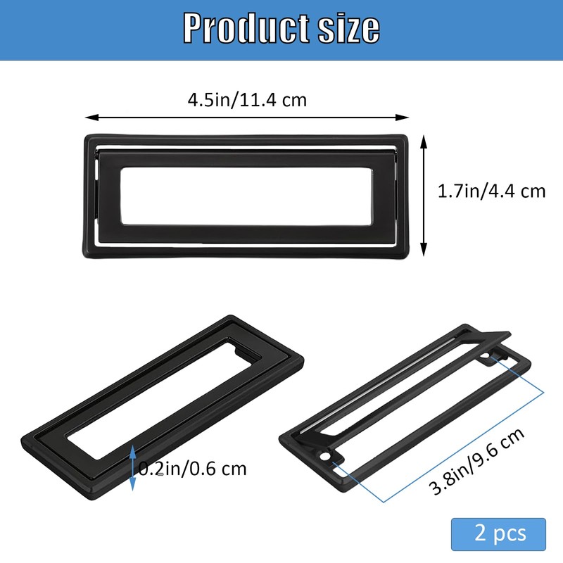 Desuibao 2 Pack Sliding Barn Door Handle, Zinc Alloy Recessed