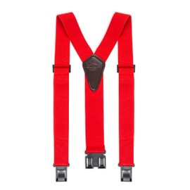 Dickies Men’s Belt Clip Stretch Suspenders, Red, One Size