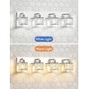 VOLISUN Crystal Vanity Lights - 4 Light Modern Stainless Steel