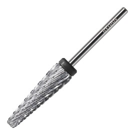 HYTOOS 24mm Super Long 5 in 1 Nail Drill Bits, Cross Tapered Carbide Bit, 3/32" Two-way Rotate for Both Hand, Remove Acrylic Nails/Gel, Electric File Tool Drills Manicure Accessories (XC)