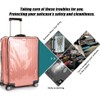 GigabitBest 24 Inch Clear PVC Luggage Cover, 0.2mm Thick Lightweight