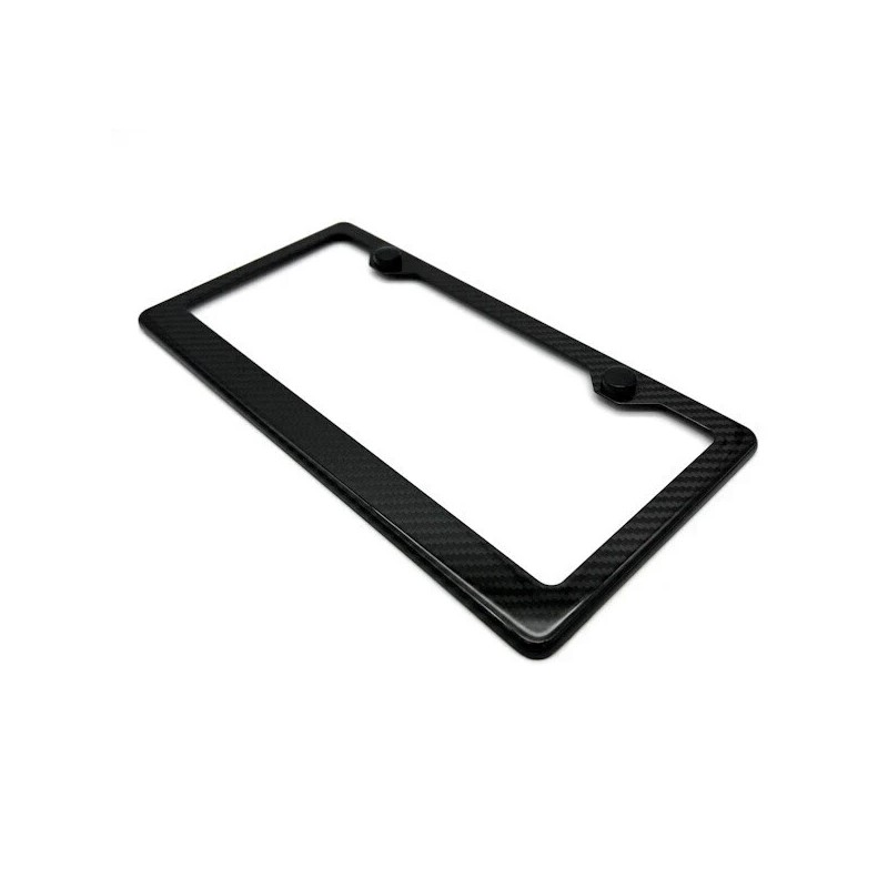 BLVD USA Made 100% Gloss Black Real Carbon Fiber License