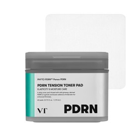 VT COSMETICS PDRN Tension Toner Pad, Hydrating Facial Toner Pads for Plumping with 8 Types Hyaluronic Acid & Panthenol, Stretching Pads for Elasticity & Moisture Care, Korean Skin Care (60 Units)