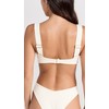 Montce Women's Hayden Bikini Top, Cream Rib, Off White, S