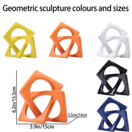 DOVDOV Geometric Cube White Knot Decorations, Geometric Sculptures, Modern Home Decorations for Home Decor Accents, Dining Tables, on Shelves, Consoles, entryway Tabletop centrepieces