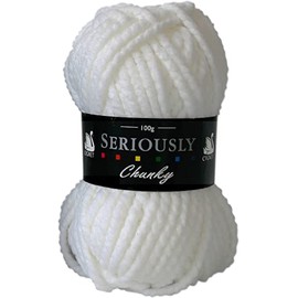 Cygnet Seriously Chunky Knitting Acrylic Yarn/Wool 100g - 208 White
