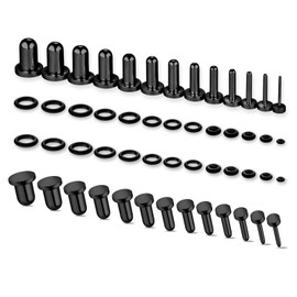 Qmcandy 20-26Pcs Ear Stretching Kit 1-7mm/7.5-12mm Dead Stretching Single Flare Plugs for Ears Gauge Stretching Kit Stainless Steel Ear Tapers for Women Men