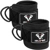 Islero PAIR of Double D Ring Ankle Cuffs Weight Lifting