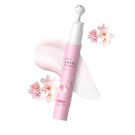 AKARY Sakura Eye Cream & Under Eye Serum for Dark Circles and Puffiness, Hydrating, Firming, 360° Cooling Massage Roller Ball Eyes Treatment Serum, Improve Skin Elasticity, Wrinkles, Fine Lines