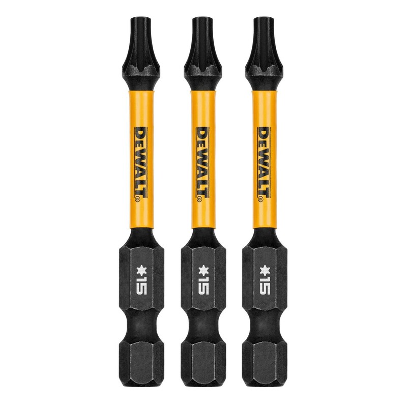 DEWALT FLEXTORQ Torx T15 Bits 3Pk, 1/4 x 2-1/4in for