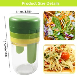 3 in 1 Handheld Spiralizer Vegetable Slicer, Manual Vegetable Grater, Zucchini Spiral Slicer, Veggie Spiral Slicer for Potatoes Cucumbers Salad Carrot Fruit Cucumber Zucchini Onion Noodle Maker (1)