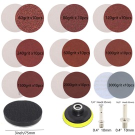 104pcs Car Polishing Kit 3Inch Car Polishers and Buffers Headlight Restoration Kit with M10 Backing Pad, Nano Sparkle Cloth for Light Car Scratch Remover