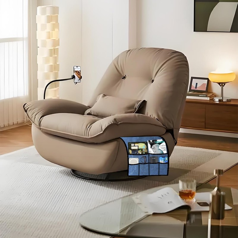 Ntomtuex PU Leather Remote Control Holder for Sofa Armrest Organizer