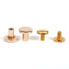 10 Sets Solid Brass Button Stud Screw Nail Screwback for