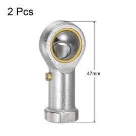 sourcing map 2pcs PHS8 M8 Female Rod End Bearing M8x1.25 Right Hand Thread, Self-Lubricating Joint Rod Ends, Includes Jam Nut